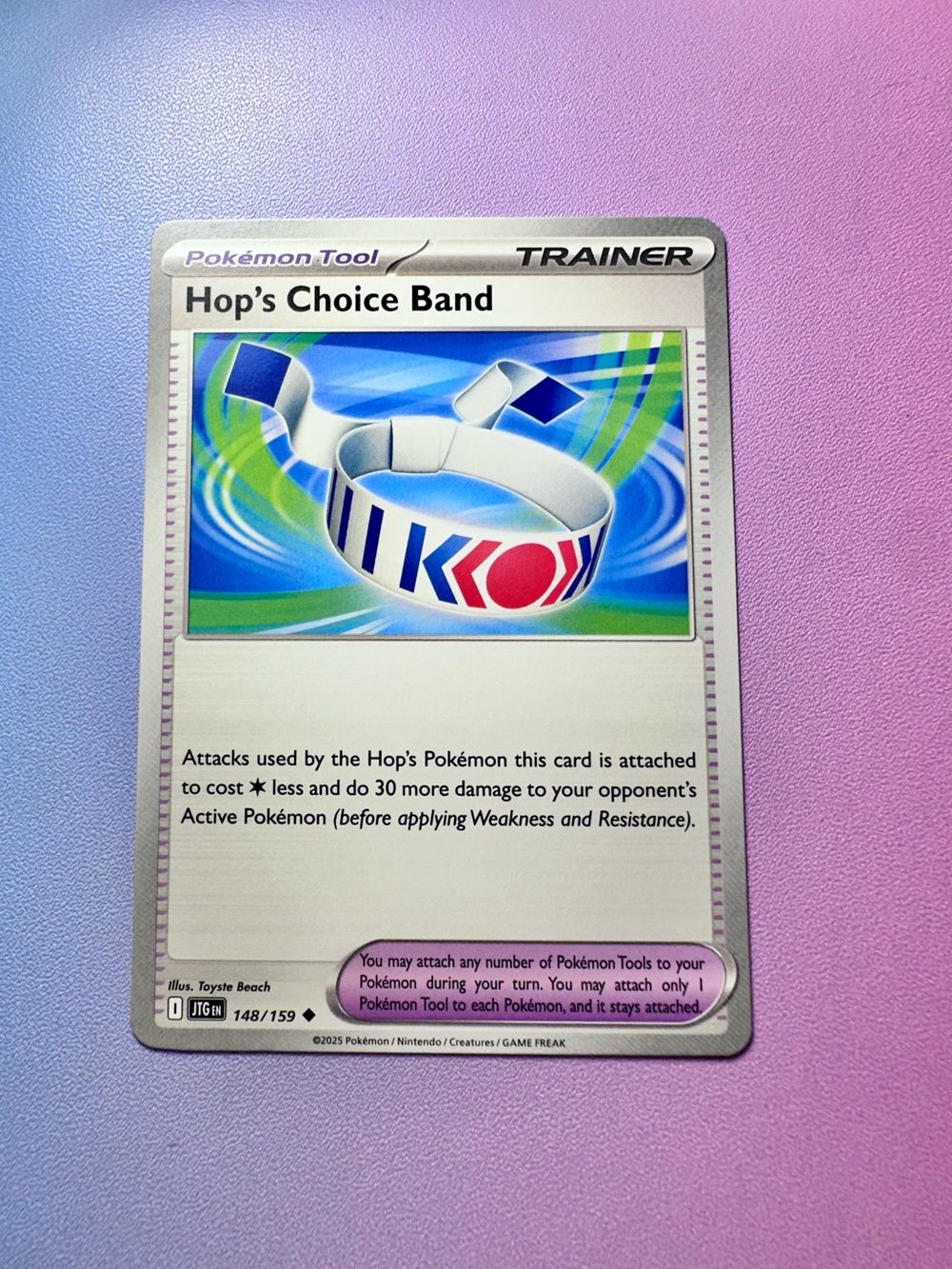 hop’s choice band - 148/159 (uncommon) — pokémon: journey together